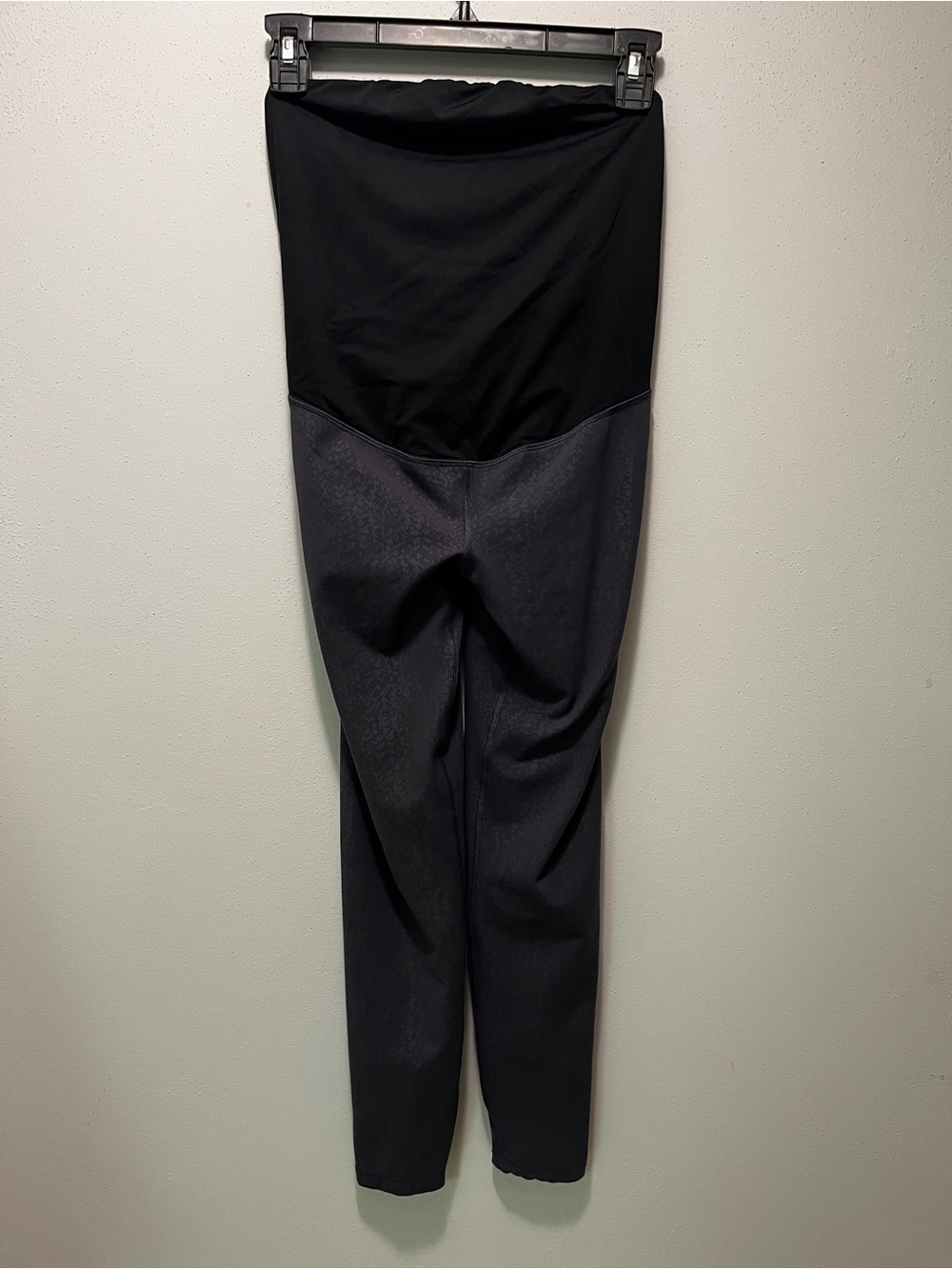 Isabel Maternity Leggings - patterned Black/Charcoal